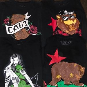 4 Men’s FATAL brand t-shirts lot